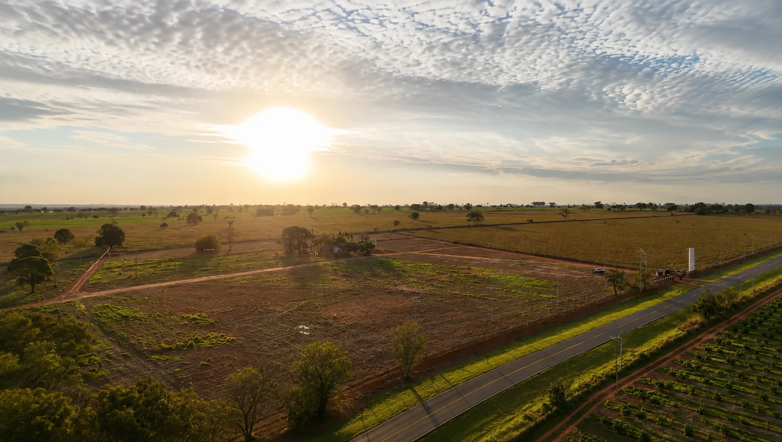 Vista ao pôr do sol